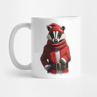 Santa Badger Mug